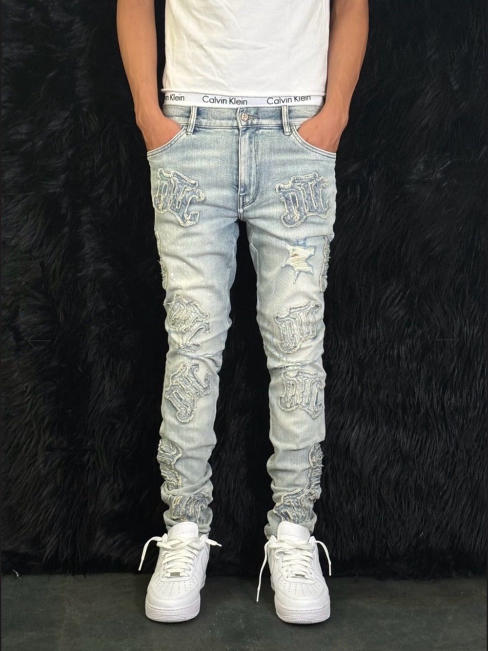 Dead Than Cool Logo Patch Denim Sz 34